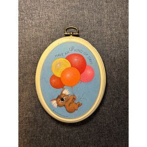 Vintage 1984 Hallmark Koala Plaque DE8081 Have An Up Kind Of Day Wall Decor 80s